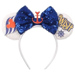 Cartoon Cute Mouse Ears 25th Anniversary Commemoration DIY Mouse Ears Magic Cruise Sparkle Bow DIY Headwear Adults Hairbands
