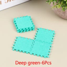6Pcs 1:12 Dollhouse Miniature Seamed Rug Carpet Multicolor Mat Carpet House Living Room Furniture Living Scene Decor Toy