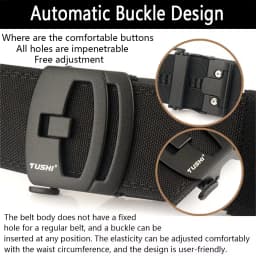 TUSHI Brand 5CM Wide Double-Layer Reinforced Automatic Buckle Shooting Training Quick Hanging Pistol Nylon Belt Outdoor Leisure