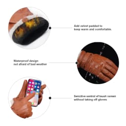 High Quality Warm 100% Sheepskin Gloves For Men Winter Touch Screen Ultralight Windproof Mittens For Driving Riding