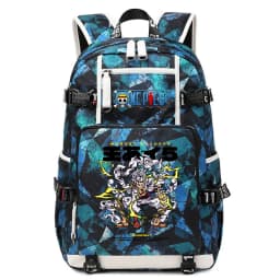 Anime Luffy Print Casual School Backpack Large Capacity Student Bookbag for Boys and Girls Travel Sport