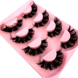 AMSDCN 4 Pairs Fake Eyelashes Thick Long False Eyelashes Dramatic Lashes 3D Faux Mink Eyelashes Wholesale Full Strip Lashes Ma