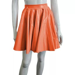 Plus Size Sweet Girl A-Line Goth Skirts Casual PVC Bottoms High Waist Faux Latex Slim Fit Mini Skirt Women Solid Sexy Club Skirt