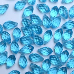 Austrian Crystal Teardrop Glass Beads 50pcs Briolette Waterdrop Pendant Loose Beads for Jewelry Making Bracelet DIY