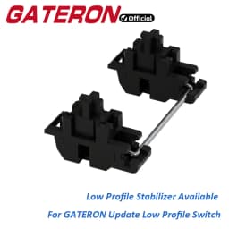 GATERON Low Profile Stabilizer Plated Mounted Black Customized 6.25u 2u Low Profile Switch DIY Hotswap Available For Keyboard