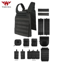YAKEDA Five piece equipment bag training vest, detachable and expandable, waterproof, wear-resistant and tear resistant