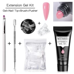 MTSSII 20m Extension Nail Gel Set Manicure Set Finger Quick Buliding Extension Gel Nail Polish Kit Soak Off UV Gel LED Nail Art