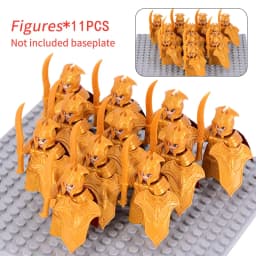 MOC Medieval Dwarf Warrior Elves Knights LOTR Figures Building Blocks Accessories Armor Shield LOTR DIY Toys for Children Gift