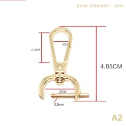 1PC DIY Metal Detachable Snap Hook Trigger Clips Buckles For Leather Craft Bag Strap Buckles Handle Shoulder Webbing