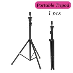Nunify Mannequin Head Wig Stand Rose Pink 22"Canvas Head 21-25" Wig Head Stand Adjustable Tripod Stand Wigs Making Display Tools
