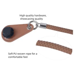 New 1 Pair Obag PU Woven Braided Leather Rope Handles Straps Round Handlefor O Bag Accessoires