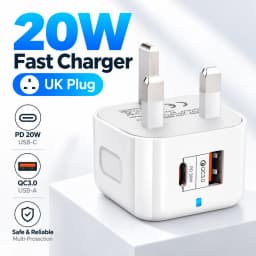 20W Dual Port USB C PD Fast Charger EU US UK Plug Quick Charging Wall Adapter for iPhone 15 14 13 12 11 Samsung HTC LG