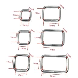 10-50pcs Rectangle Metal Buckles 13-38mm O Ring Webbing Belt Leather Rings Clasp Handbag Strap Clip Adjuster Hook Accessories