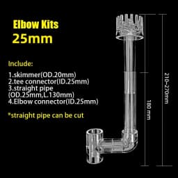DIY Acrylic Aquarium Skimmer Lily Pipe Spin Surface Inflow Outflow Water Plant Tank Filter Cleaning Fish Tank Accessories