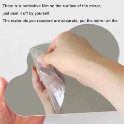 DIY Cloud Mirror Tulip Lamp Night Light Girl Bedroom Ornaments Photo Frame Handmade Glass Bedside Sleep Light Christmas Gifts