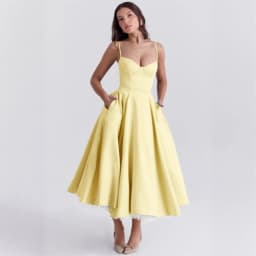 Sexy Suspender Vestidos French High-waisted Solid Color Printed Long Robe Casual Vacation Party Nightclub Business Elegant Dress