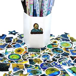 100Pcs Van Gogh Cute Stickers Pack Aesthetic Stationery Supplies Lot Korean Paper Kawaii Office Teacher School Diary Decoration