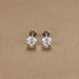 2PC Labret Tragus Stud Earrings 16G Surgical Stainless Steel CZ Crystal Monroe Helix Cartialge Conch Medusa Lip Body Piercing