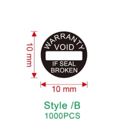 1000pcs new round 8/10mm rectangular 11X6mm computer /Ipad/ Electronics warranty label Fragile seal sticker can be customized