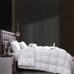 High Grade 100% White Goose Down Quilt Winter Warm Feather Duvet Queen King Cozy Lightweight 3D Bread Autumn Wamth Comforter