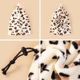 Fleece High Neck Dog Hat Winter Pet Accessories for Dogs Cats Windproof Warm Leopard Puppy Headgear Gorro Para Perro