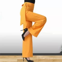 Modern Dance Pants Wide Leg Latin Dance High Waist Trousers Standard Dance Skirt Long Pants for Square Dancing