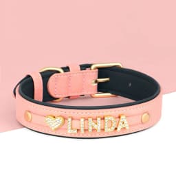 Personalized Soft Dog Collar PU Leather Puppy Cat ID Collars Free Rhinestone Charm Dog Accessory For Small Medium Dogs Chihuahua