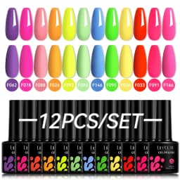 LILYCUTE 12PCs 7ml Nude Brown Red Nail Gel Polish Set Semi Permanent UV Gel For Nail Art Manicure Soak Off Gel Nail Polish Kit