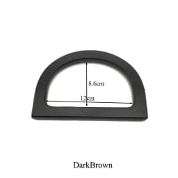 1/2Pc Round D-shaped Wooden Bag Handle Metal Ring Handbag Handles Replacement DIY Purse Luggage Handcrafted Accessories for Bags