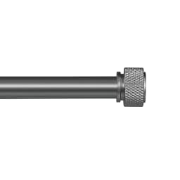5/8" Diameter Adjustable Single Drapery Curtain Rod Set with Maniglia Finials, 28"-48"/48"-84"/84"-120"