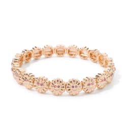 2024 New Gold Color Bangle Happy Elastic Bracelets For Women Beaded Accessory