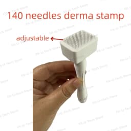 On Sale Derma Stamp Microneedling Face Roller Massager Adjustable Titanium Needle Length Skincare Beard Growth Scalp Hair