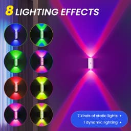 4PCS/2PCS USB Rechargeable Motion Sensor Night Light with 8 Effects, 3 Modes, LED Magnetic Dual-sided Lamp for Stairway, Bedroom