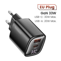 Toocki 33W GaN USB C Charger Digital Display Fast Charging Type C Charger for iPhone 15 14 13 12 Samsung Galaxy S23 S22 Xiaomi