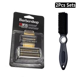 2Pcs Sets Hair Clipper Cutter Blade Head Cover Shaver With Comb Brush For Babyliss Replacement Net Knife Clipper Accessories