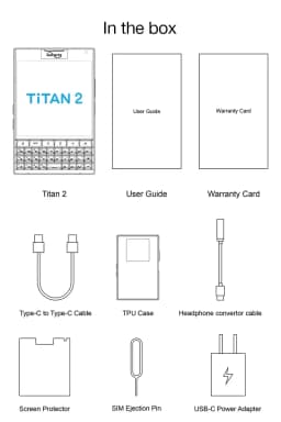 Unihertz Titan 2 5G Android 15 Smartphone with Physical Keyboard Dual Screen 12GB+512GB Memory Dual SIM Type-C Port