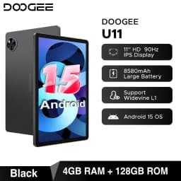 Global Version DOOGEE U11 Android 15 Tablet 11" Ultra-clear 90Hz Display 16GB(4+12) 128GB 8580mAh Battery Unisoc T606 octa-core