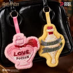 Pinky Harry Potter Plush Bag Charms Accessory Keychain for Daily Halloween Christmas Birthday Gift for Girls Students Fans