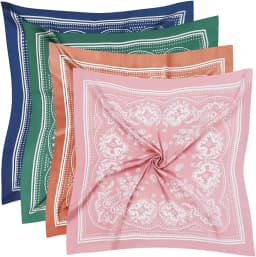 4 Pcs Large Bandanas Silk Square Head Scarfs Scarves Bandanas Neck Scarf Bandana for Women Girls