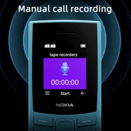 Nokia 105 4G 2023 Feature Phone 1450mAh Battery FM Radio Call Recording with Hebrew Keyboard Dual SIM Bluetooth 5.0