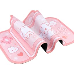 Bunny Desk Pad NS Switch Keyboard Gaming Mat Large Mat Mousepad Pastel Pink Animal Kawaii Cute Anime Desk Blotter Protector