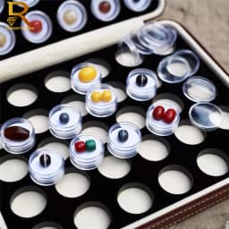Transparent Gemstone Gem Jar Display Box Loose Diamond Jewelry Storage Carrying Case Nail Gem Stones Holder Organizer Container