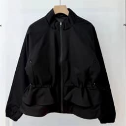 LANMREM Autumn Winter New Zipper Stand Collar Down Jackets Trendy Loose Casual 90 White Goose Drawstring Waist Short Winter Coat