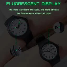 SANDA 9072 Personalized Casual Simple Waterproof Night Light Date Silicone Strap Youth Quartz Watch Men's and Women's Gifts