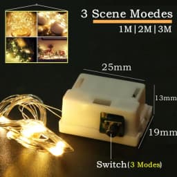3/2/1m 20PCS Wholesale LED String Lights Copper Silver Wire Garland Light Fairy Lights Party Room Decoration Christmas Wedding