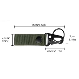 Tactical Belt Key Chain Holder Carabiner Molle Snap Hook Belt Nylon Webbing Buckle Hanging Camping Hiking Outdoor Accessories