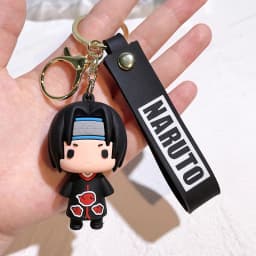 Cartoon PVC Naruto Anime Peripheral Keychain Naruto Silicone Figure Car Key Chain Christmas, Halloween Gift