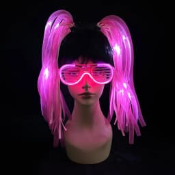 Disco Luminous Flashing Noodles Headband Light up Braid Headband Women Bar Club Night Show Headwear Supplies