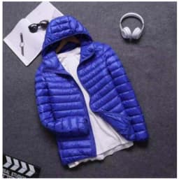 Ultra Light Down Jackets Feather Cotton Hoodie Autumn Winter Men Long Sleeve Zipper Waterproof Lightweight Coat Tops Oversize