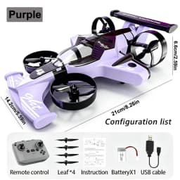 2026 2in1 Amphibious RC Car And RC Plane 2.4G Left and Right Throttle Drift Racing Fixed-wing Aircraft Drone Toys For Children
